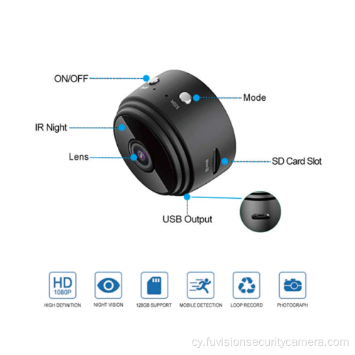 Camera Cudd fideo Spy Wifi Di-wifr